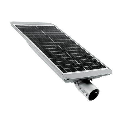 ไฟฟ้ากลางแจ้ง LED ประเภทพาณิชย์ 200lm/W ไฟฟ้าแสงอาทิตย์ด้วยแผ่นพานิลโมนโครสตัลลีน ตัวเลือกพลังงานที่สามารถปรับแต่งได้
