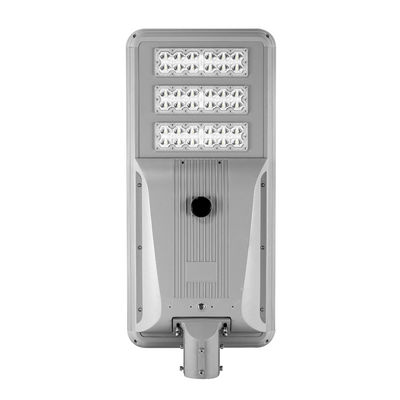 ไฟฟ้ากลางแจ้ง LED ประเภทพาณิชย์ 200lm/W ไฟฟ้าแสงอาทิตย์ด้วยแผ่นพานิลโมนโครสตัลลีน ตัวเลือกพลังงานที่สามารถปรับแต่งได้