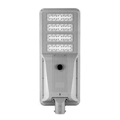 ไฟฟ้ากลางแจ้ง LED ประเภทพาณิชย์ 200lm/W ไฟฟ้าแสงอาทิตย์ด้วยแผ่นพานิลโมนโครสตัลลีน ตัวเลือกพลังงานที่สามารถปรับแต่งได้